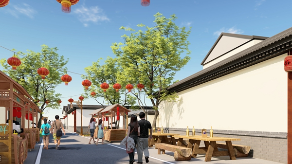 汶上县南旺镇坝上村沿运河廊道